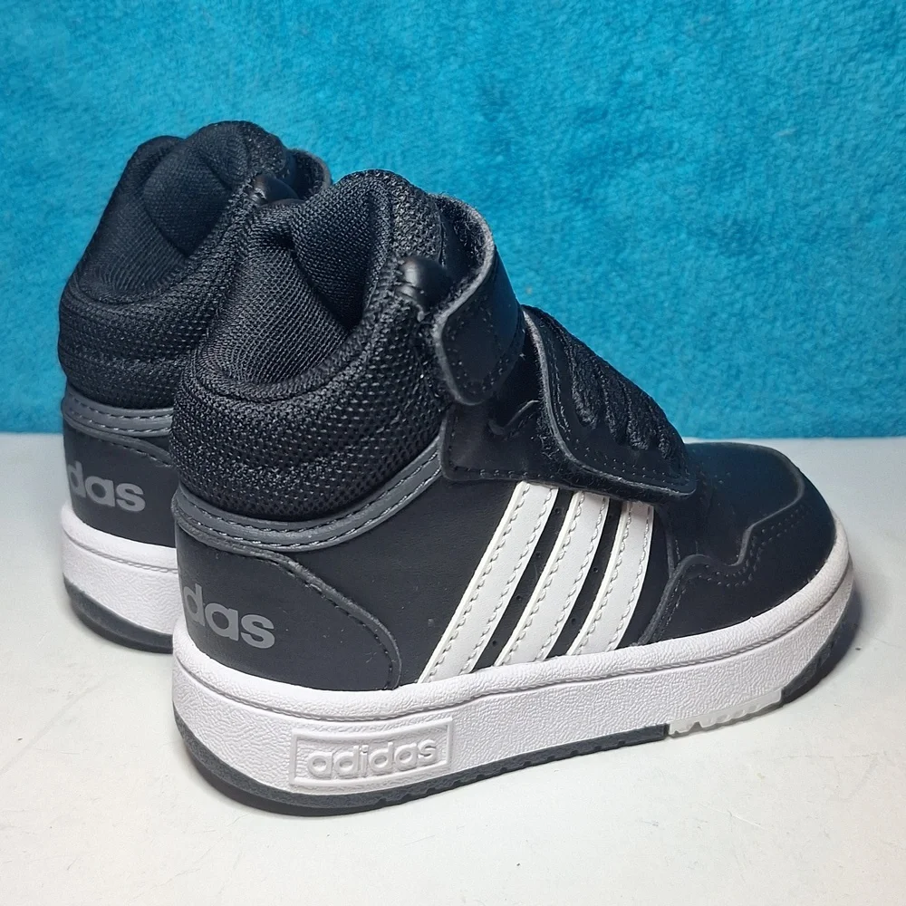 Adidas High Tops Toddler High Top Adidas Hoops Mid AC  Kid's Shoes 6  LIKE NEW - Picture 5 of 8